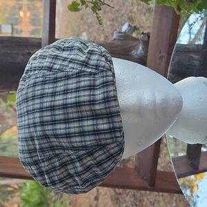 American Classics Russell Simmons Blue Plaid Newsboy Cap Size L/XL